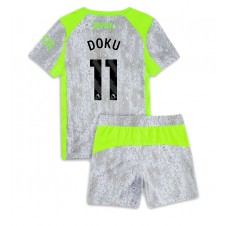 Manchester City Jeremy Doku #11 Tredjedraktsett Barn 2025-26 Kortermet (+ korte bukser)